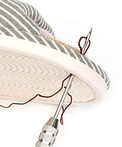 Leder-Nähwerkzeuge, Leder-Nähahle-Nadel-Set, Bastel-Leder-Nähset mit Gewachstem Faden, Ahle, Fingerhut, Leder-Reparatur-Set für Sofas, Teppich, Schuhe, Sitz, Leinwand