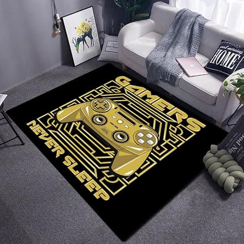bailongma Funny Black Game Controller Mats For Soft Rug Room Gaming Anime Gamer Chair Rug Large Rug Living Room Boys B878 40×60CM