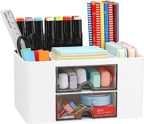 Cozbuen Organiseur de Bureau Pot a Crayon Porte Stylo, Rangement de Bureau Enfant Accessoire Bureau Pot à Crayon Organisateur Maquillage, pour Papeterie, Bureau, Maison, école