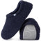 VeraCosy Damen Memory Foam Plüsch Hausschuhe Antirutsch Pantoffeln Mit Polarvlies-Futter, 39.5 EU Marineblau