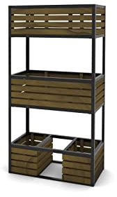 Willy's Fachmarkt Hochbeet Cube Elements - Pflanzenbeet mit 3 Etagen 4 Kästen aus Echtholz.