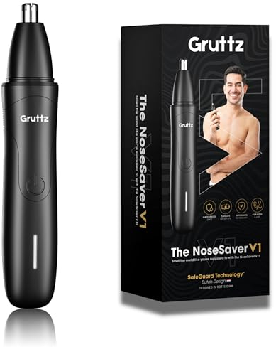 Gruttz Nasenhaartrimmer Herren, Nasenhaarschneider, Ohrhaarschneider, Nasen und Ohrenhaartrimmer, Augenbrauen-Lippenhaare Schmerzloser Epilierer, IPX7 Waschbarer Gesichtshaarentferner