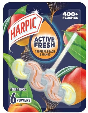 Harpic Active Fresh Peach & Mango Toilet Rim Block