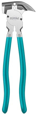 TOTAL - Fencing Pliers - 250 mm - Hammer, Staple Remover, and Wire Cutter - for Carpentry and Upholstery Work - Ergonomic Handle - Black Polished Finish