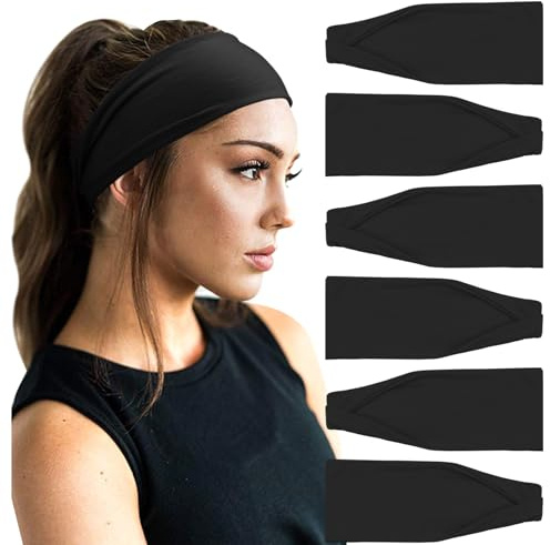 DRESHOW 6 Stück Damen Boho Stirnband Kopfband Haarband Gedruckt Stirnbänder Knoten Verdrehtes Elastische Kopf Wickeln Niedlich Haarschmuck für Mädchen