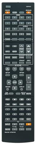 VINABTY Nuevo RAV334 WT92700 Mando a Distancia de Repuesto para Yamaha receivers RAV334 WT92700 HTR-4063 HTR4063 RX-V567 RXV567 WT92700 Remote Controller