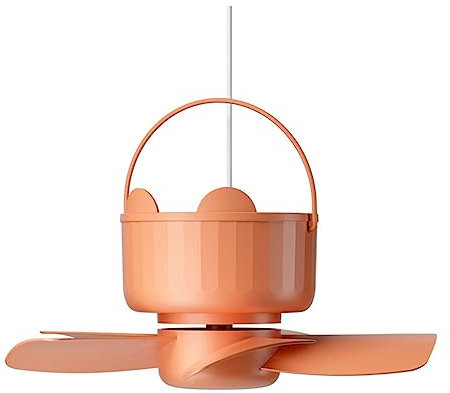 dijiusidy USB Ceiling Fan Silent Electric 3-Speed Air Conditioner Outdoor Hanging Camping Cooling Tools Cooler Home Kitchen, Orange