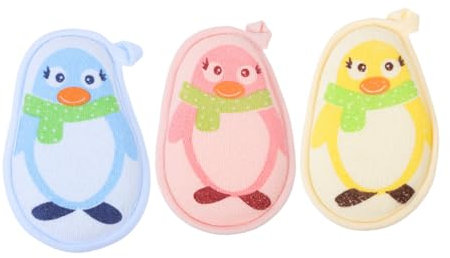 Mikinona 3St Baumwolle für Babybadewannen baby badebürste baby badewanne set Babyhandfäustlinge natürlicher Babybadeschwamm Babyhandtücher Handschuhe Babyschwämme Baby-Badeschwamm sauber