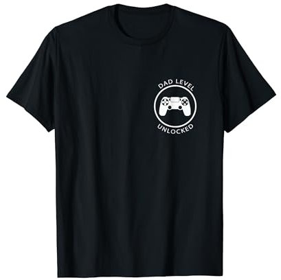 Dad Level Unlocked Dad Gaming Announcement to Husband T-Shirt