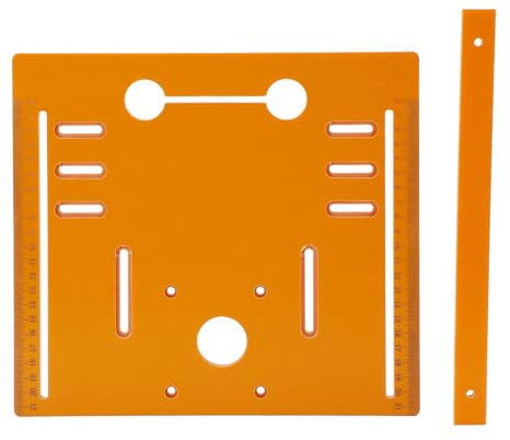 Circular Saw Base Plate, 28x25cm Cut Circular Saw Guidesuitable, Aluminium Router Table Insert Plate, Mini Square Woodworking Benches Router Flip Plate, Multifunctional Trimming