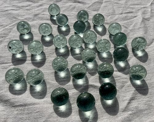 FAIRY TAIL & GLITZER FEE 25 Große Glaskugeln Durchsichtig Klar Transparent 27mm 500g Murmeln Groß Murmel Dekokugeln Glas Kugel