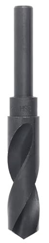 Telituny Foret hélicoïdal HSS 1/2 - Diamètre de la tige réduite - Outil de perçage pour couper le bois, le métal, la gravure - 21 mm