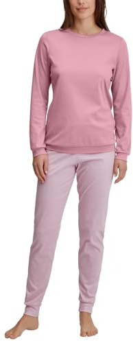 CALIDA Striped Dreams Bündchen-Pyjama Damen | Schlafanzug mit Bündchen, weiche Interlock-Qualität und angenehm wärmender Komfort