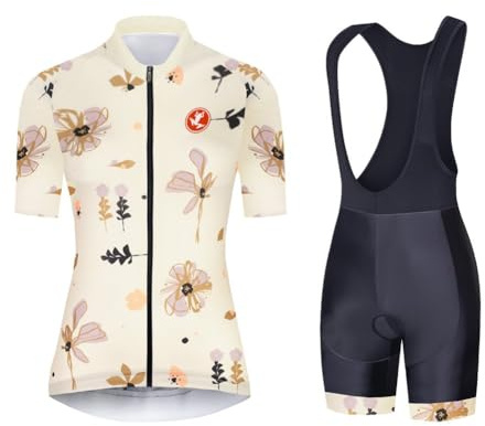 UGLY FROG FBAnv24Hu Damen Radtrikot Set Radtrikot Kurzarm + Radhose mit 20D Sitzpolster MTB Fahrradbekleidung