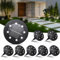 NIBSHOOM 8 Stück Solar Bodenleuchten Aussen, 8 LED Solarleuchten Garten IP68 Wasserdicht, Gartenbeleuchtung Solar Lange Lebensdauer, Solarlampen für außen Garten Rasen Patio Auffahrt, Kühles Weiß