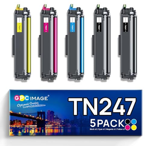 5er-Pack TN247 Kompatibel für Brother TN-243CMYK Toner Brother MFC L3750CDW Brother MFC-L3750CDW Toner Brother MFC-L3770CDW TN247 TN243 TN243CMYK DCP-L3550CDW HL-L3210CW HL-L3230CDW MFC-L3730CW