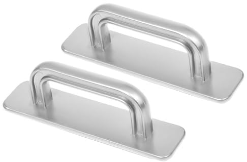 Yuomeaz 2 Stück Selbstklebende Schrankgriffe, Ser Kunststoff Balkontürgriff ohne Bohren, Möbelgriff Außen zum Kleben für Fenster, Schublade, Schrank, Möbel Hardware