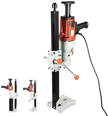 Levkitch Carotteuse diamantée de 180 mm de diamètre sur support de carottage 1200 tr/min, perceuse diamantée pour béton armé, brique, marbre