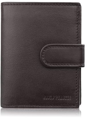 Geldbörse Herren Leder Classic Vertikal mit RFID Paolo Peruzzi AL-18 (Braun)