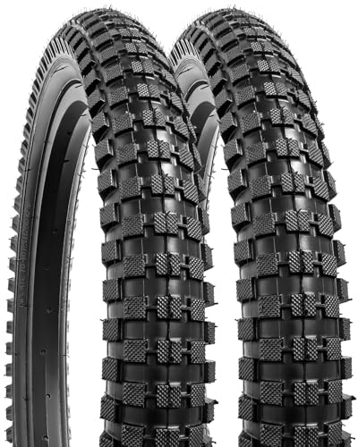 YUNSCM 2-PCS 16 Pulgada Bicicleta Cubierta 16x2.4/64-305 Compatible with 16x2.35 16x2.40 Bicicleta Bike Cubierta(Y-1092)