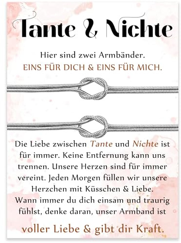 PDTU Geschenke für Frauen, Mutter Tochter Oma Enkelin Tante Nichte Geschenk, Armband Unendlichkeitszeichen zum Muttertag Geburtstag Weihnachten