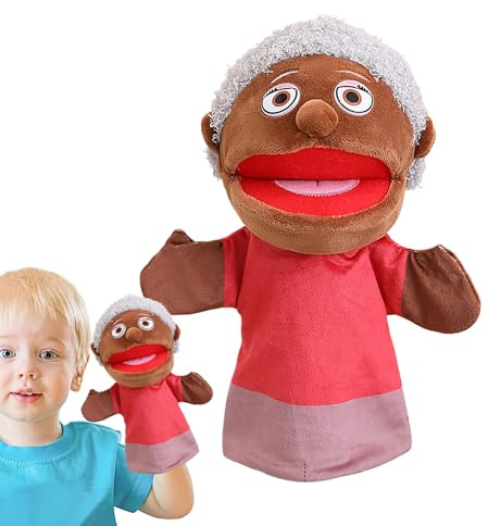 Familien-Handpuppen – Plüschpuppe Zum Geschichtenerzählen | Interaktive Rollenspielpuppe, Schulhaus Mit Beweglichem Mund Für Mädchen Und, Emotionen, Glück, Traurigkeit, Überraschung, Wut Und