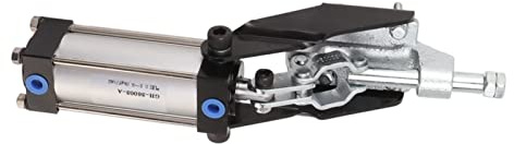 Phefop Carbon Steel Pneumatic Toggle Clamp G1/8 Port 272kg Clamping Force, Air Cylinder Clamp Auto Control High Accuracy for Industrial Production Welding and Mold Fixturing