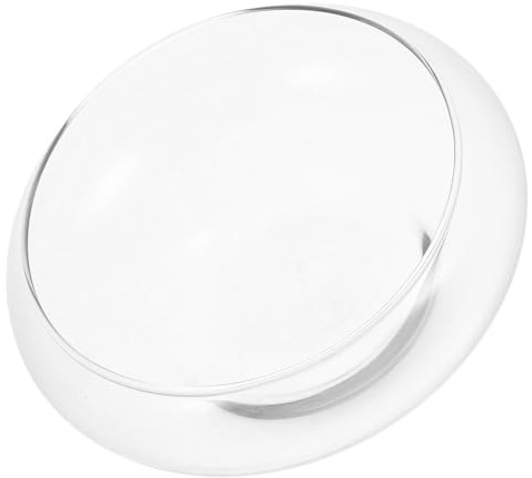 Outanaya Pecera Pequeña de Vidrio Transparente Burbujas, Maceta Hidropónica Redonda para Escritorio, Cuenco para Plantar Narcisos y Soporte para Pecera Micropaisaje, Decoración para