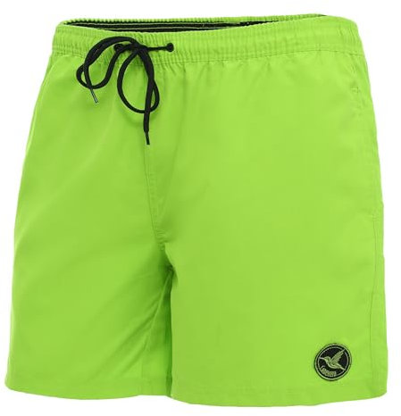 Ladeheid Short de Bain Homme, Séchage Rapide avec Doublure en Filet, Maillot de Bain Homme Piscine, Poches Latérales et Arrière, Taille Élastique avec Cordon LA40-128 (Vert Clair, 5XL)
