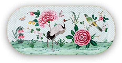 Essenza Home Pip Studio 26-51018080 Blushing Birds Tortenplatte White 33 x 15 cm (1 Stück)