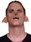 Unggeschminkte Ork Riecher Maske aus Latex - Dämonen Gruselmaske mit Monster-Nase & Hautkleber - ideal für Halloween, Karneval, Motto- & Grusel-Party
