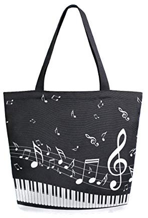 Mnsruu Bolsa de lona para el hombro, para mujer, con asa de compras, bolsa cruzada de Yorkshire Terrier, bolsa de playa, multifunción para mujer, color Negro, talla Large