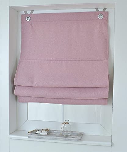 Kutti Tenda a Pacchetto Dimout con Occhielli Opaca Oscurante Rosa 45 x 130 cm