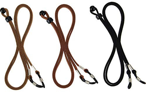 Brillenband aus PU-Leder Gr. Einheitsgröße, Schwarz+Hellbraun+Dunkelbraun