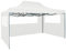 vidaXL Profi Partyzelt Faltbar mit 3 Seitenwänden Wasserbeständig Pavillon Festzelt Gartenzelt Bierzelt Faltpavillon Garten 280x410x315 cm Stahl Weiß
