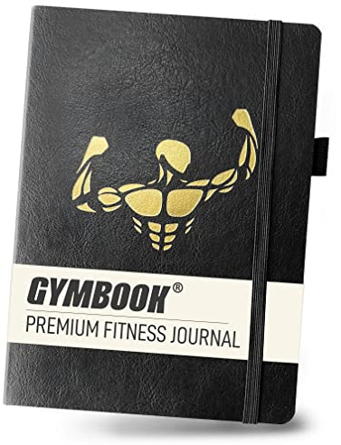 GYMBOOK® Fitness Journal - Hochwertiges Trainings-Tagebuch, Workout-Notizbuch & Logbuch für Frauen & Männer. Handlich in A5