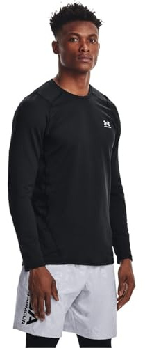 Under Armour Men's ColdGear Armour Fitted Crew, Black (001)/White, X-Large