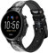 Gun Bullet Hole Glass Leather Smart Watch Band Strap For Fossil Hybrid Smartwatch Nate, Hybrid HR Latitude, Hybrid Smartwatch Machine Size (24mm)
