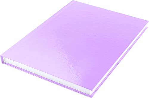 Skizzenbuch Kangaro KTC A5 blanko mit lila violetter Pastell Hardcover, 80 Blatt 100 gramm weiß Säurefreies Papier, K-5355, violett