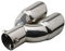 iSpchen Auspuffblende Doppelrohr Auspuff Endrohr Trimm Blende Auspuff Auto Endrohrblende Edelstahl Auspuffblenden Schalldämpfer Heckschalldämpfer 63MM