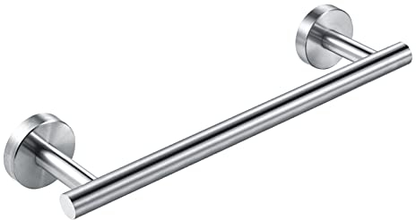 YUET Handtuchhalter 30CM, Handtuchstange Bad Silber,SUS 304 Edelstahl,Handtuchhalter Stange Wand Badetuchhalter Handtuch Halterung für Badezimmer Poliert Wandmontage, Küche, Rostfrei Halter,Silber