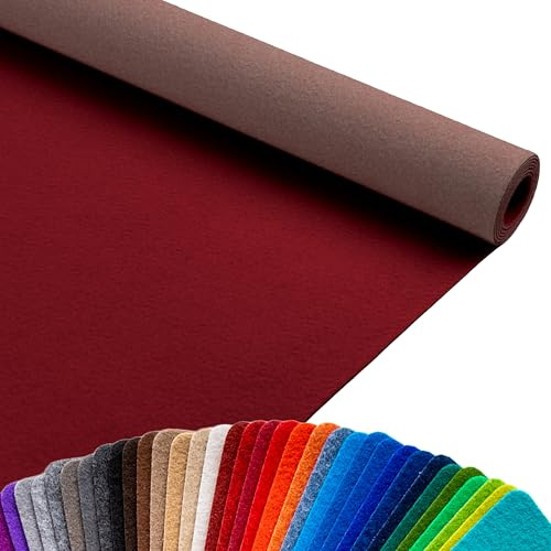 Primaflor Messeteppich Podium | Burgund | 150 x 100 cm | Flacher Eventteppich aus 100 % Polypropylen, CFL-S1, Precoat-Rücken, 2 mm hoch, für Messe und Event