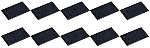 sourcing map Mini Solaire Panneau Cellule 3V 90mA 0.27W 62mm x 36mm pour Bricolage Électrique Puissance Projet Paquet de 10