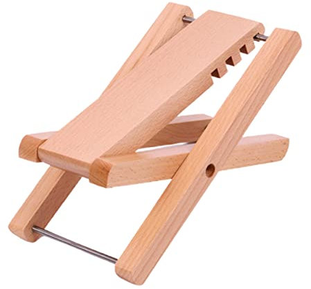 Mikinona Holzgitarrenpedal Faltbarer Fußhocker Für Gitarre Höhenverstellbar in Positionen Stabiles Holzmaterial Tragbar Und Praktisch Für Outdoor-einsatz