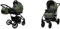 BabyLux Largo 2-in-1 Baby Kinderwagen Tief und Kinderwagen mit Zubehör Verstellbar und faltbar Aluminiumkonstruktion Wasserdicht Nicht abnehmbare Räder Pink Owl Black Frame