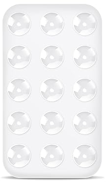 BOXOB Silicone Suction Phone Holders, Multi Purpose Rectangle Phone Suction Mount for CarMini Suction Mat for MobilePhones (White)