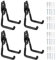 Faankiton 4 Stück Wandhaken Garage, Schwerlast Garage Haken, Doppelhaken Garage, Garage Storage Hooks zur Organisation für Leiter, Schlauch, Fahrrädern, Elektrowerkzeugen Sperrigen (Klein, Schwarz)