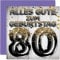 Stuff4 80. Geburtstagskarte für Männer - Schwarz Gold Glitzerballons - Alles Gute zum Geburtstagskarten für 80 Jährige Mann Papa Urgroßvater Opa, 145mm Achtzig Achtzigster Geburtstag Grußkarten
