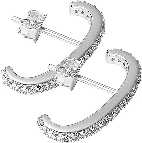 Wrap Earlobe Studs,Minimalist Suspender Ear Cuff Earrings for Women Wrap Earlobe Studs,Wrap Around Earlobe Earrings (Silver)