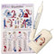 FEENSTAUB Kerzentattoos Weihnachten, Kerzenfolien Weihnachten DIN A5, Wasserschiebefolie Kerzen, Weihnachtskerze 24 tage, Kerzensticker Advent, Kerzen Tattoo Folie Advent, Weihnachtswichtel